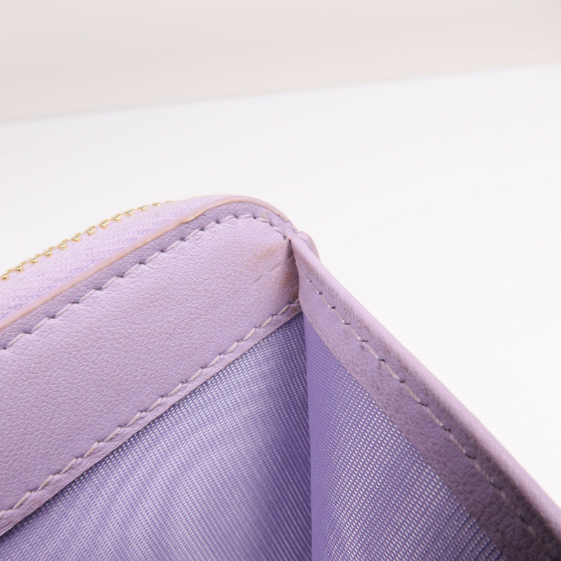 Dior 羊皮皮革Caro Scarlet Wallet金扣錢包-17