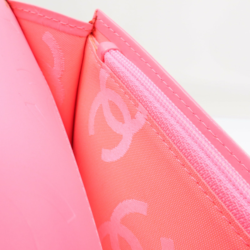 CHANEL 牛皮皮革Cambon Long Wallet銀扣長錢包-16
