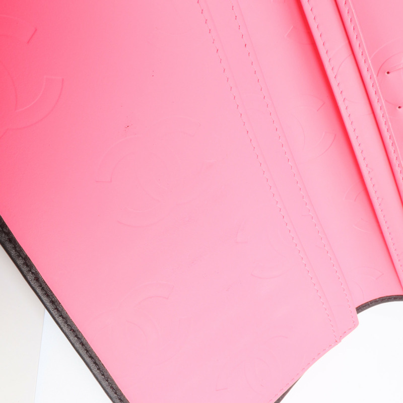 CHANEL 牛皮皮革Cambon Long Wallet銀扣長錢包-17