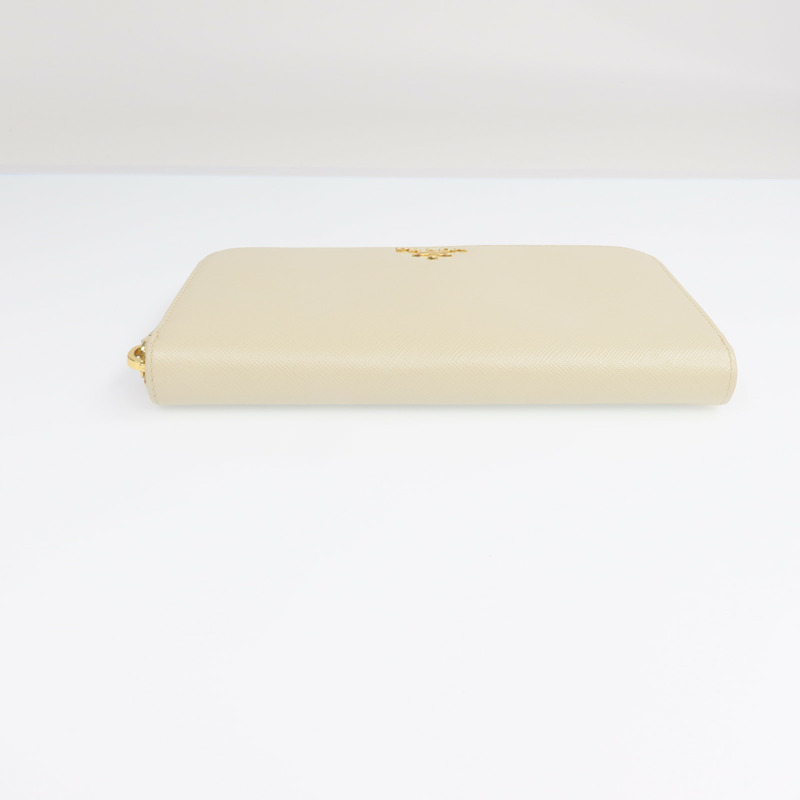PRADA Saffiano皮革Zipper Long Wallet金扣長錢包-5