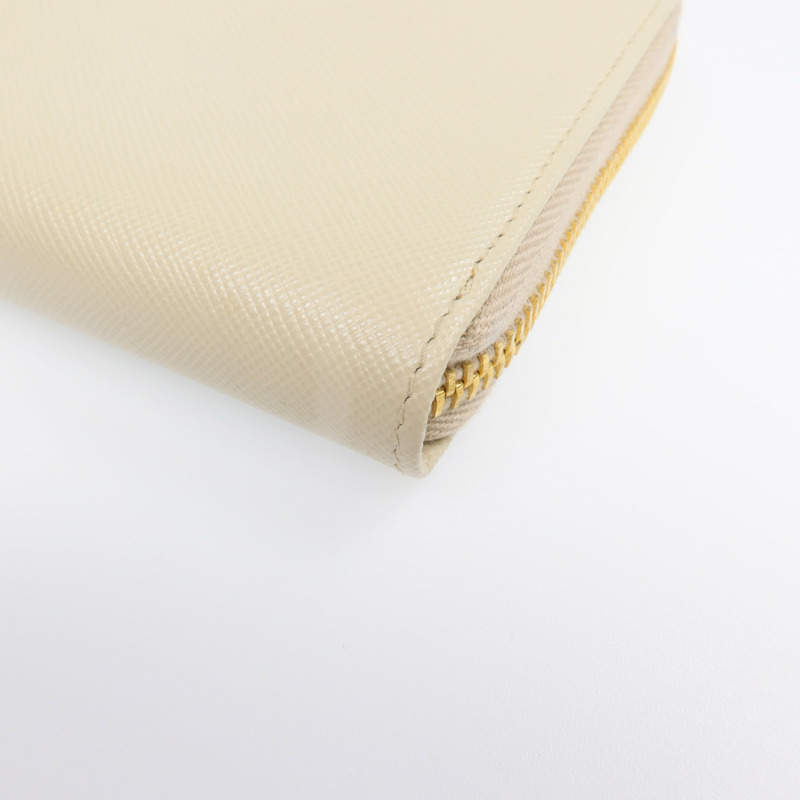 PRADA Saffiano皮革Zipper Long Wallet金扣長錢包-6