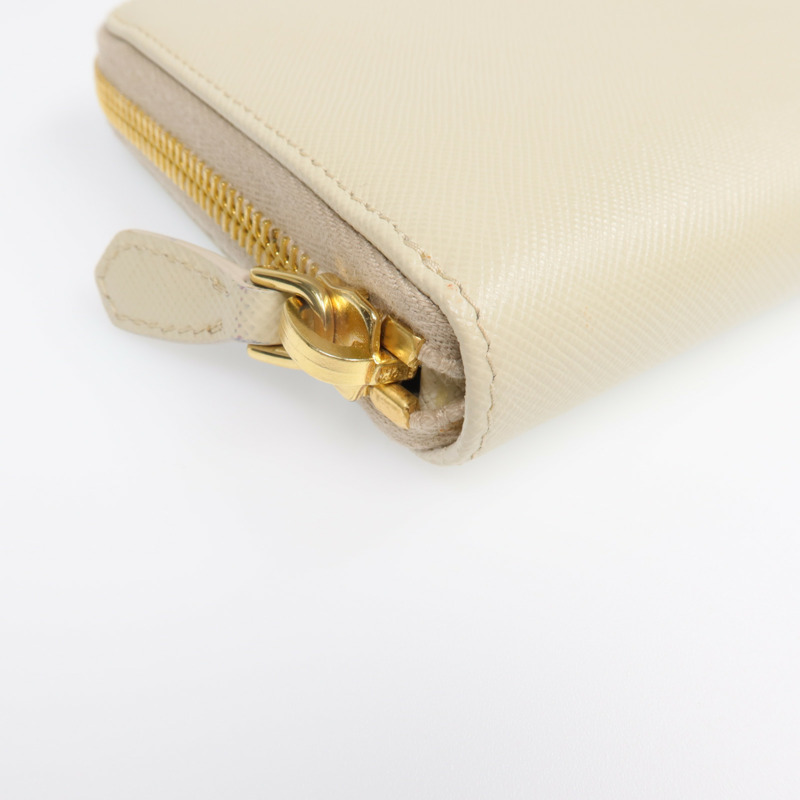 PRADA Saffiano皮革Zipper Long Wallet金扣長錢包-7