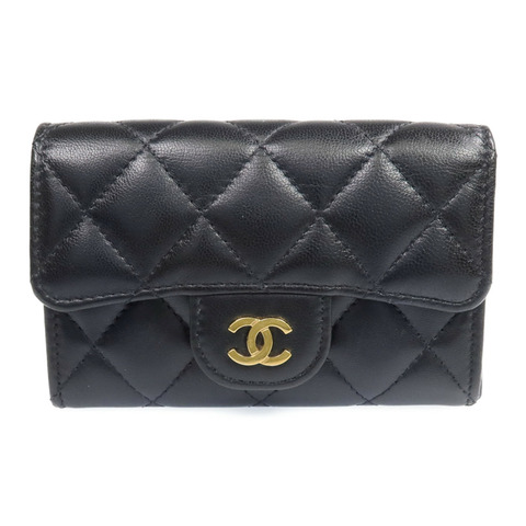 CHANEL 羊皮皮革Card Case金扣卡片套