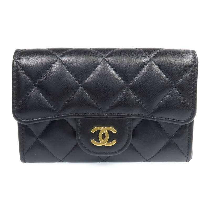 CHANEL 羊皮皮革Card Case金扣卡片套-0