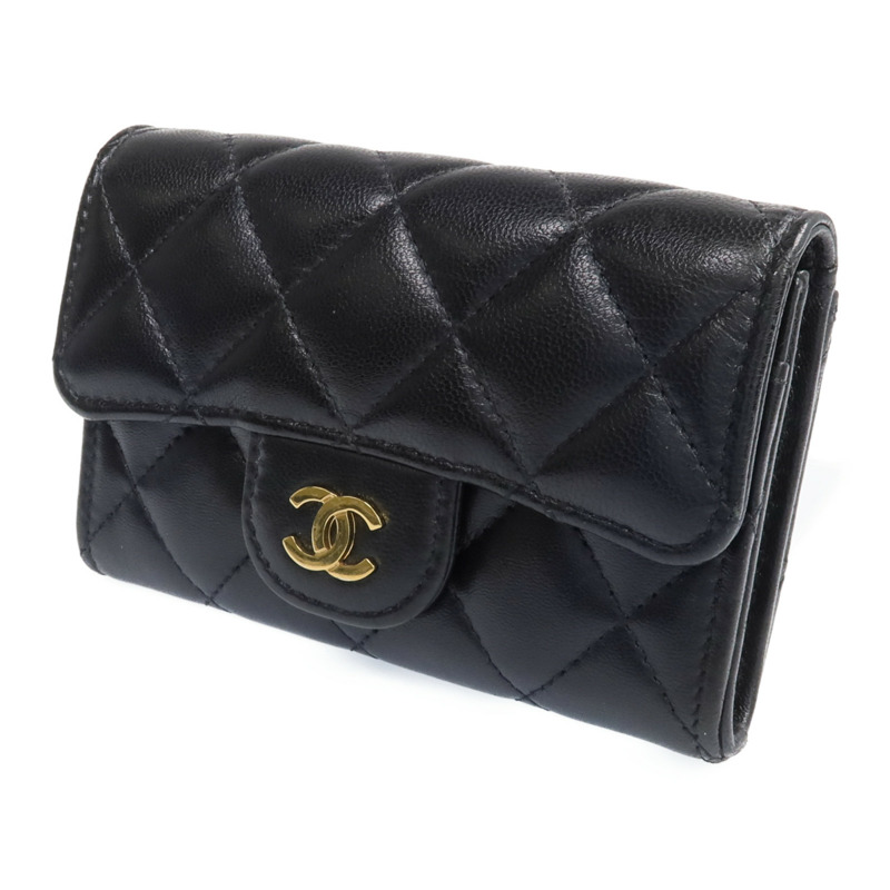 CHANEL 羊皮皮革Card Case金扣卡片套-2