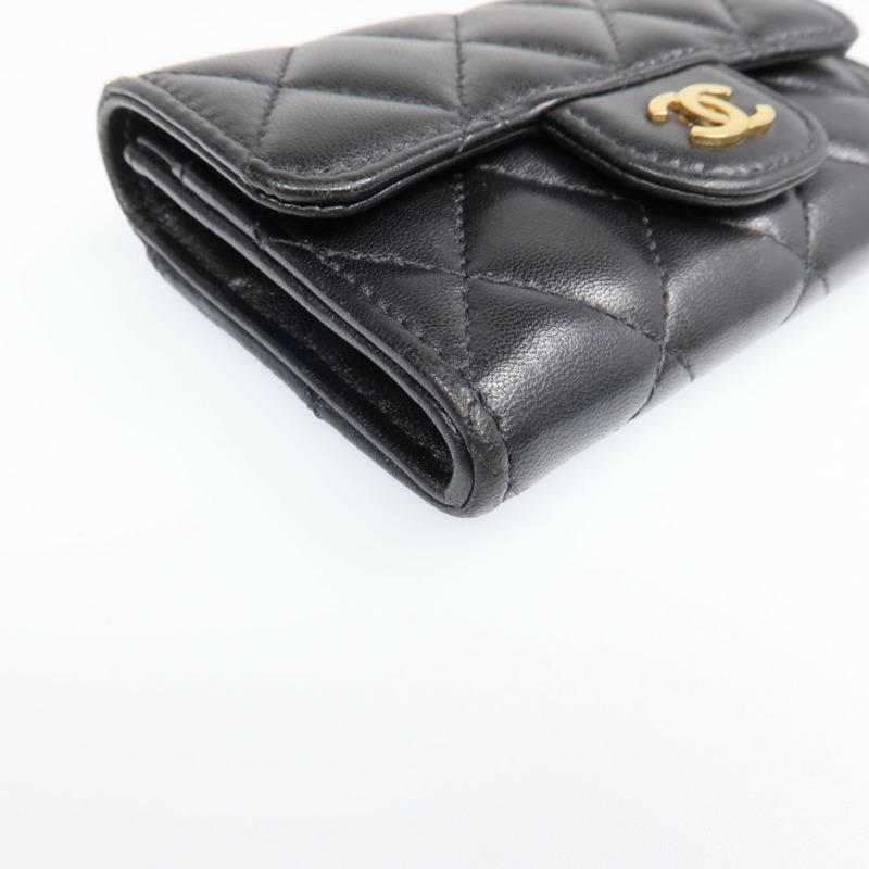 CHANEL 羊皮皮革Card Case金扣卡片套-7