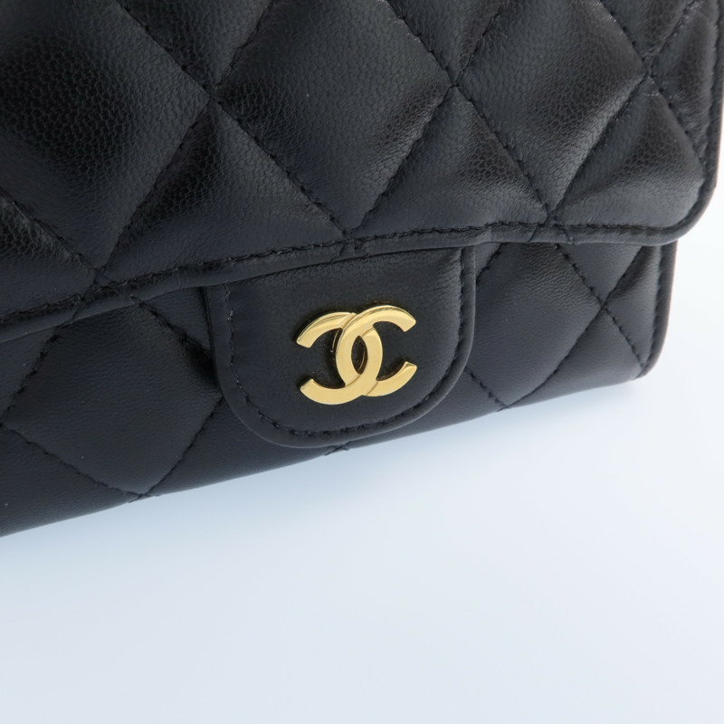 CHANEL 羊皮皮革Card Case金扣卡片套-10