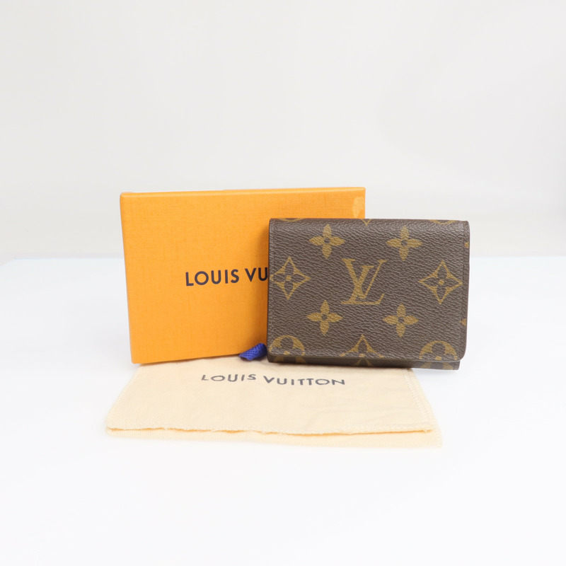 LOUIS VUITTON Monogram Enveloppe Carte De Visite金扣Card Case-12