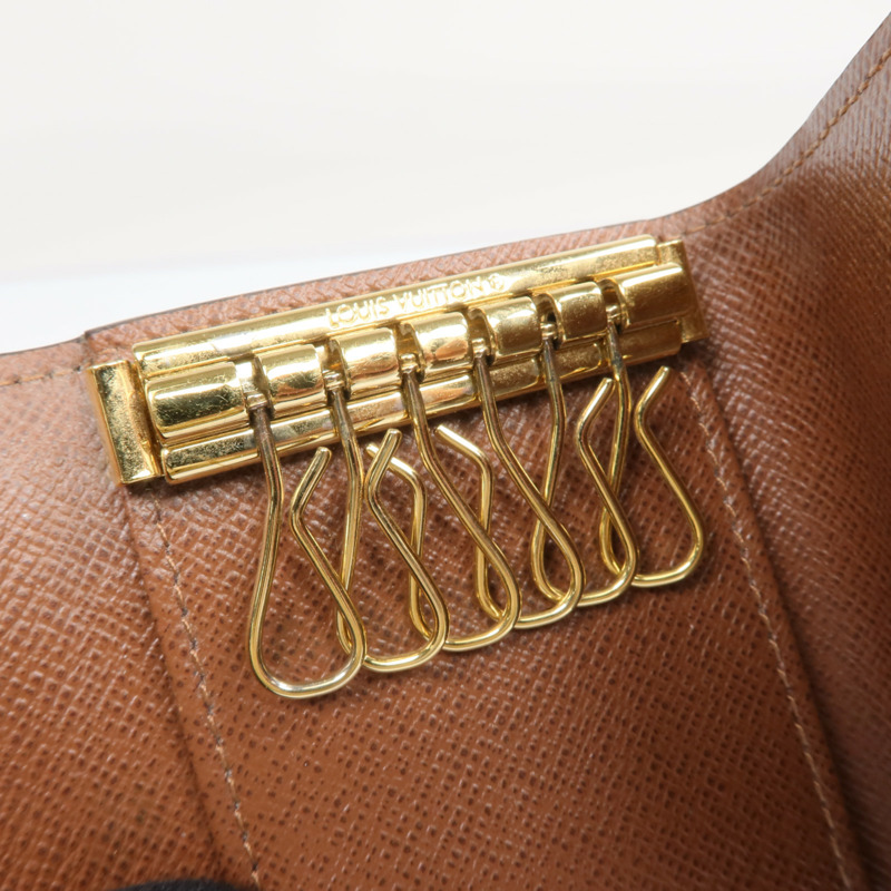 LOUIS VUITTON Monogram 6 Key Holder金扣鎖匙包-7