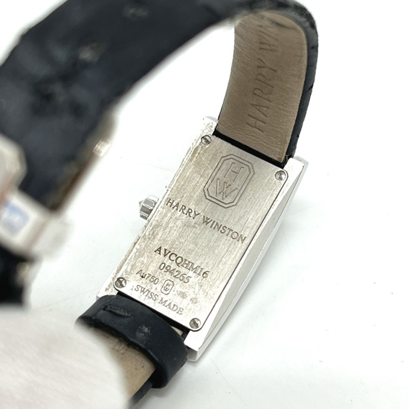 HARRY WINSTON Avenue C 迷你腕錶 (AVCQHM16WW024),鑲嵌真鑽,貝殼錶殼,石英機芯,18K白金,女士款,銀色-3