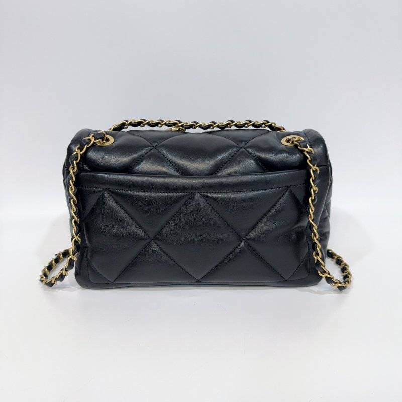 Chanel黑金羊皮25k 豆腐斜背包 AS5737-3