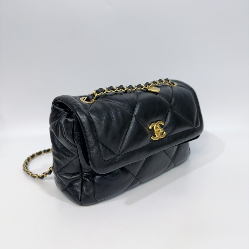 Chanel黑金羊皮25k 豆腐斜背包 AS5737-5