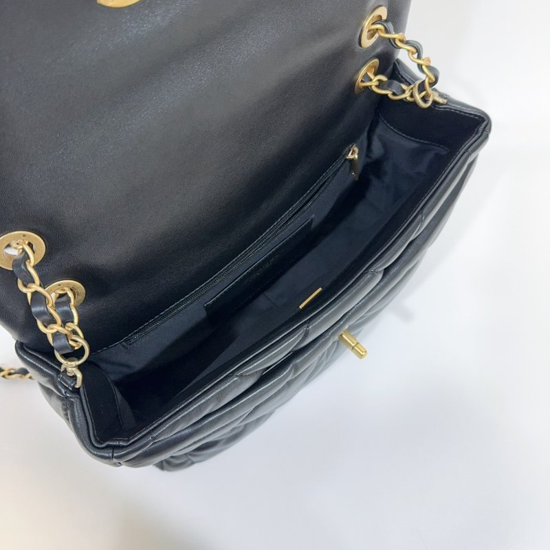 Chanel黑金羊皮25k 豆腐斜背包 AS5737-9