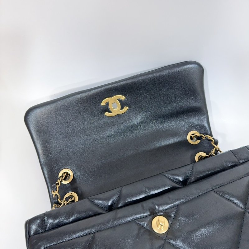 Chanel黑金羊皮25k 豆腐斜背包 AS5737-10