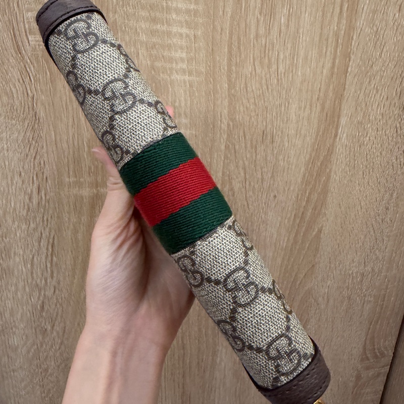 Gucci PVC咖牛皮Ophidia GG拉鏈長夾-7