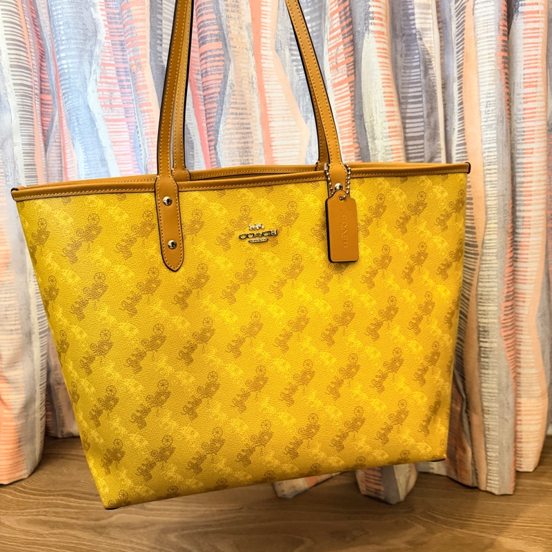 Coach 雙面用托特包 近新 大容量-1