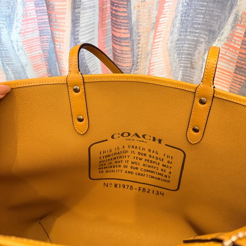 Coach 雙面用托特包 近新 大容量-2