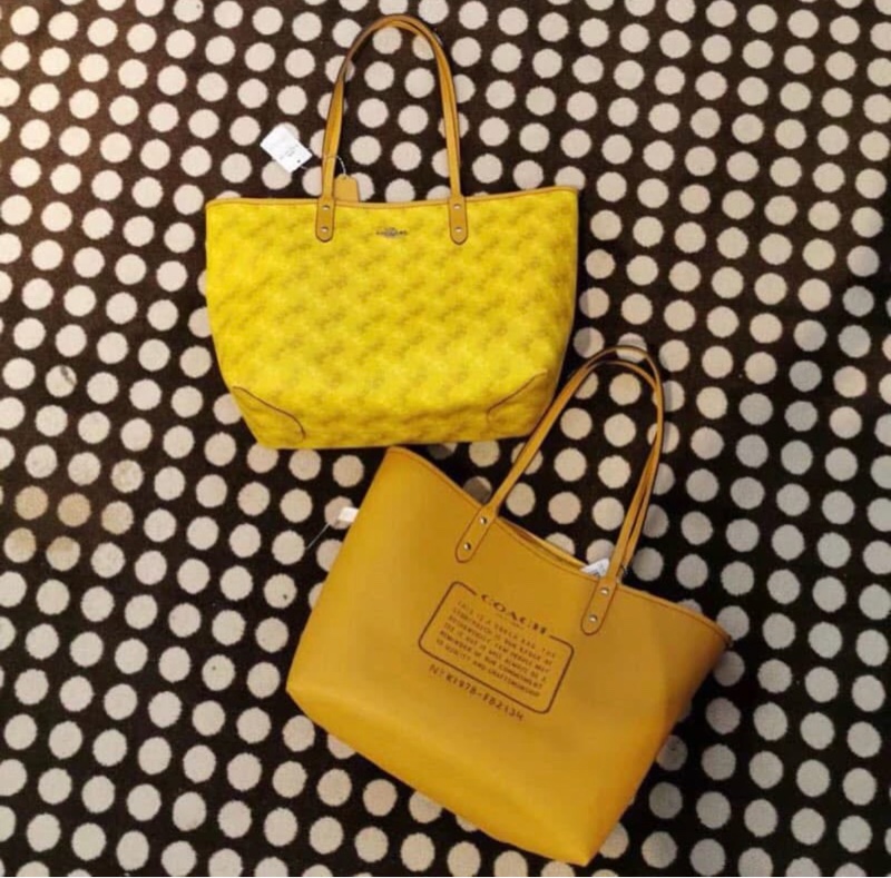 Coach 雙面用托特包 近新 大容量-4
