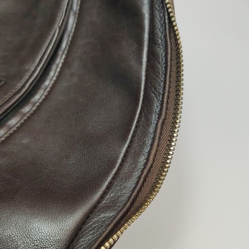 Saint Laurent Muse鴕鳥皮純色金屬鎖扣拉鏈手提包-11