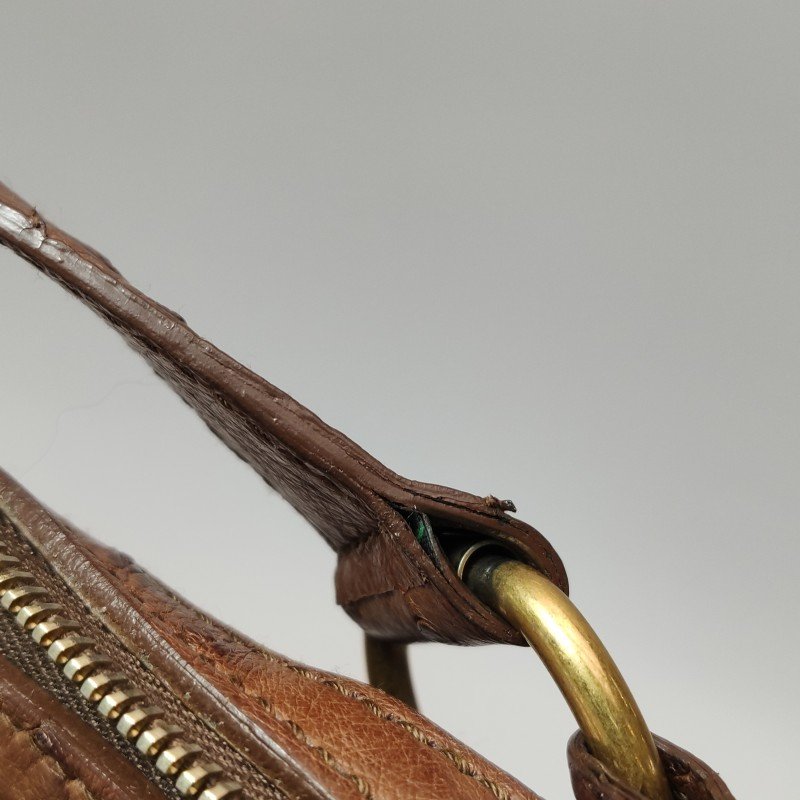 Saint Laurent Muse鴕鳥皮純色金屬鎖扣拉鏈手提包-26