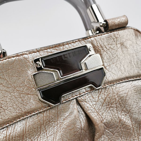 Celine羊皮字母Logo手提包單肩包-8