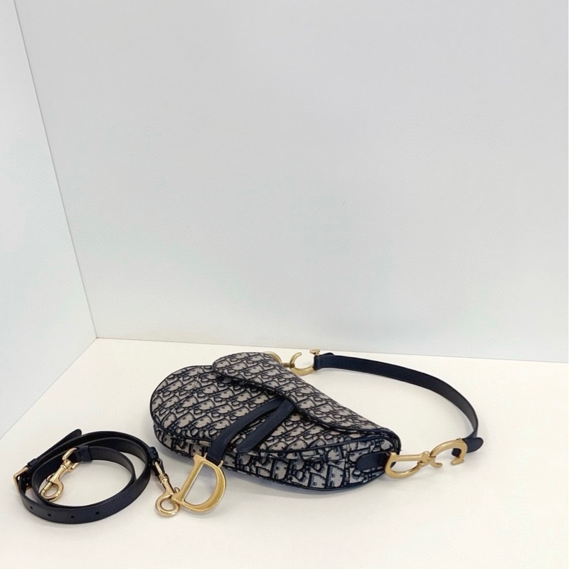 Dior迪奧 Saddle刺繡老花馬鞍包 中號-5