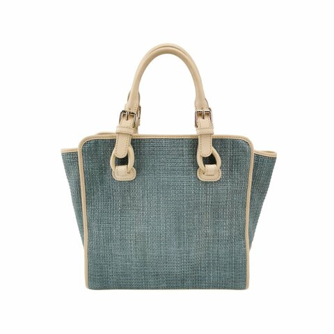 Celine牛皮拼色手提包