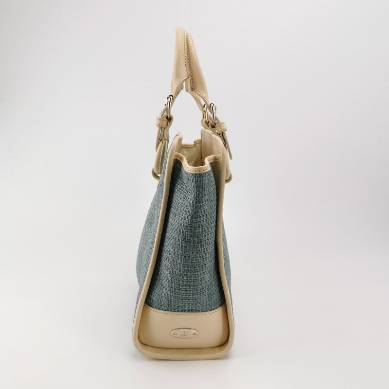 Celine牛皮拼色手提包-2