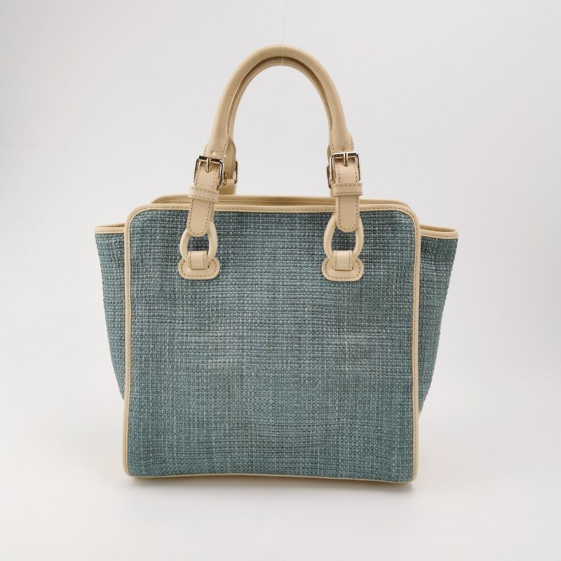 Celine牛皮拼色手提包-3