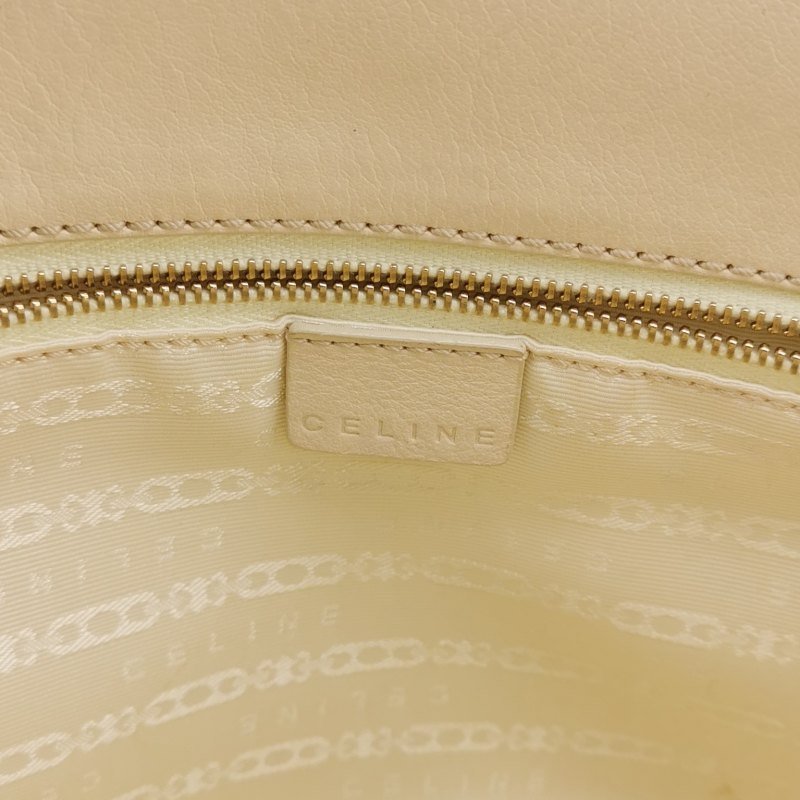 Celine牛皮拼色手提包-7