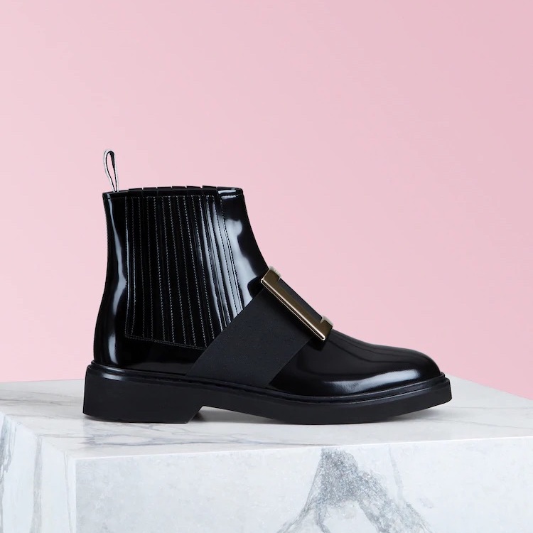 Roger Vivier 女士 Viv Rangers搭扣切爾西短靴 36  40碼跟高: 2.5cm-4