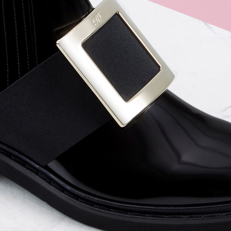 Roger Vivier 女士 Viv Rangers搭扣切爾西短靴 36  40碼跟高: 2.5cm-6