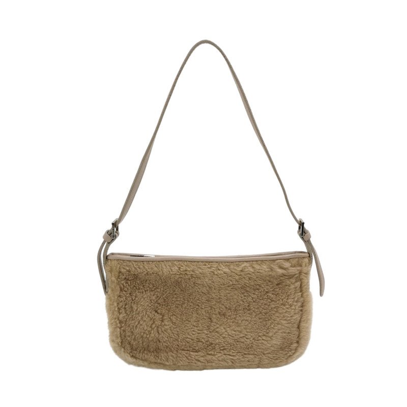 Loewe牛皮純色拉鏈單肩包-0