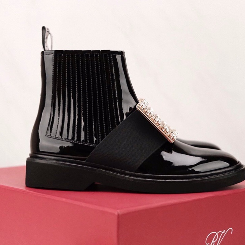 Roger Vivier 女士 Viv Rangers鑽扣切爾西及靴子38.5 碼-3