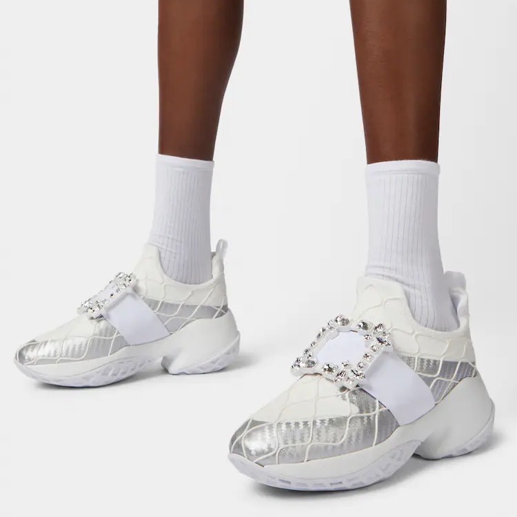 Roger Vivier 女士 Viv Run圓頭撞色休閒運動鞋36.5 37碼-0