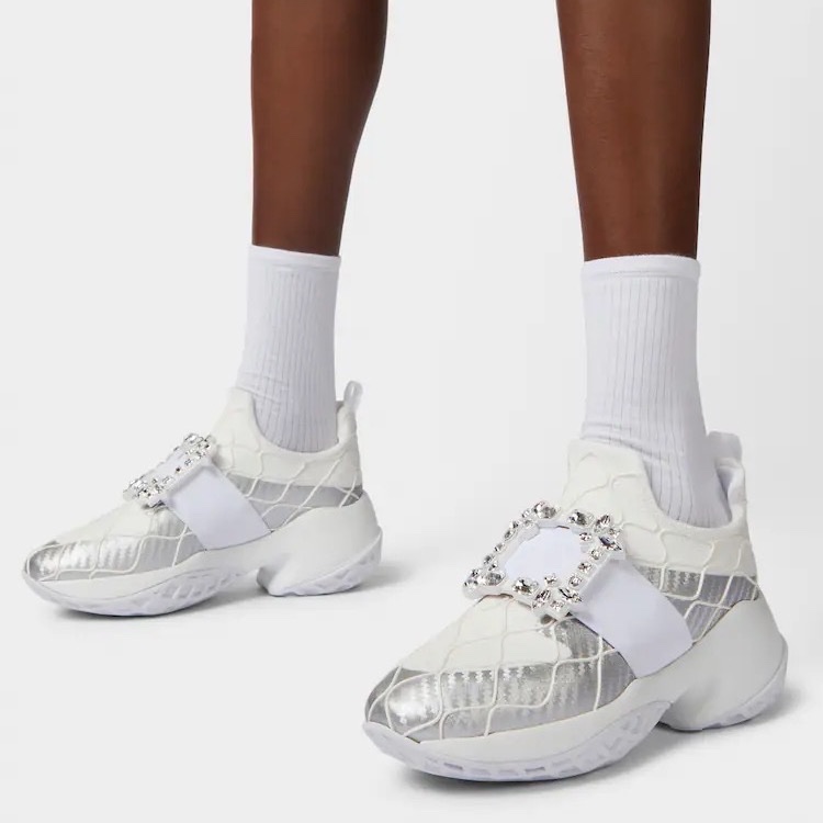 Roger Vivier 女士 Viv Run圓頭撞色休閒運動鞋36.5 37碼-1