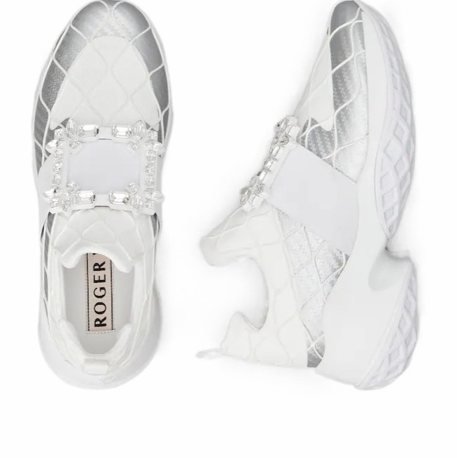 Roger Vivier 女士 Viv Run圓頭撞色休閒運動鞋36.5 37碼-3