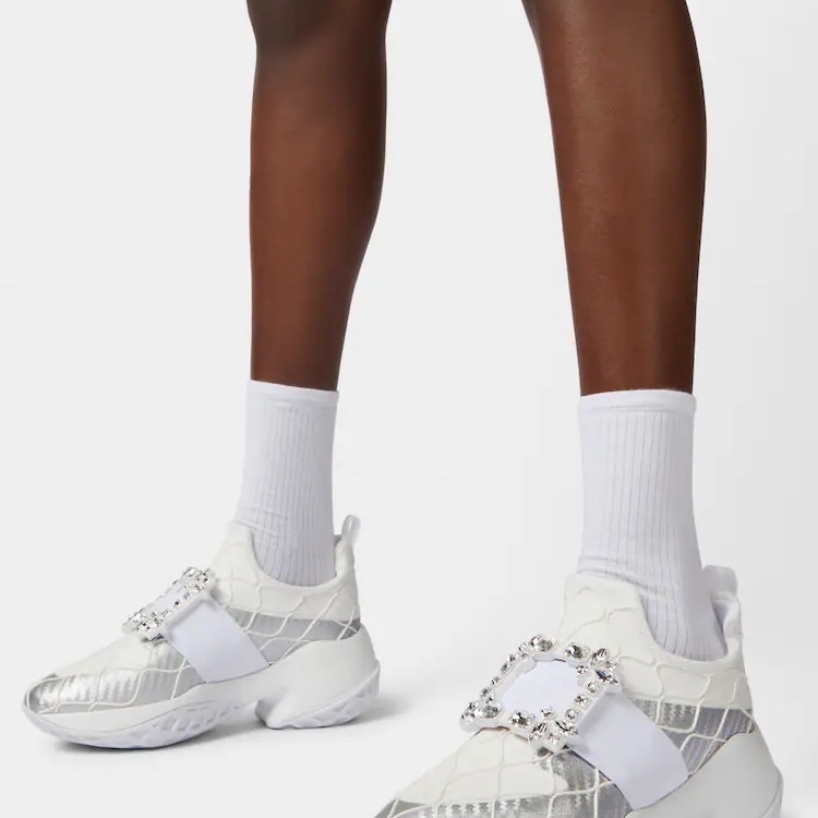 Roger Vivier 女士 Viv Run圓頭撞色休閒運動鞋36.5 37碼-8