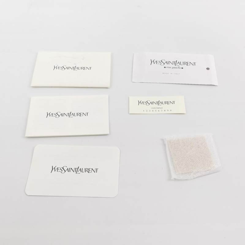 Saint Laurent Y-Ligne牛皮帆布拼色Y字搭扣手提包-8