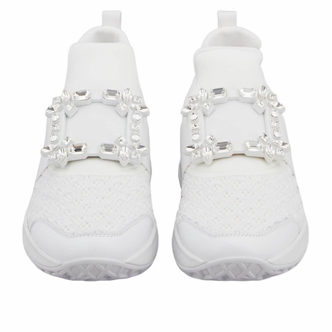 Roger Vivier 女士 Viv’ Run 鑲鑽方扣休閒運動鞋40 碼跟高: 7.5cm