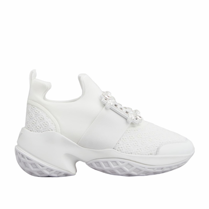 Roger Vivier 女士 Viv’ Run 鑲鑽方扣休閒運動鞋40 碼跟高: 7.5cm-5