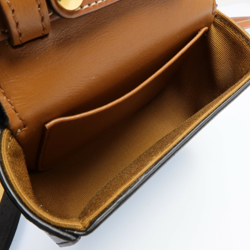 CELINE 塗層帆布Mini Triomphe金扣肩背袋-9