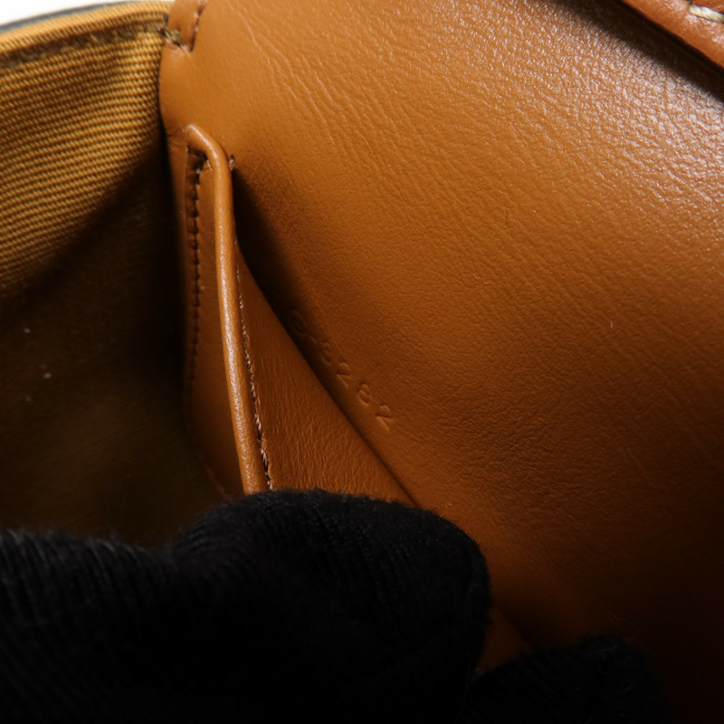 CELINE 塗層帆布Mini Triomphe金扣肩背袋-12