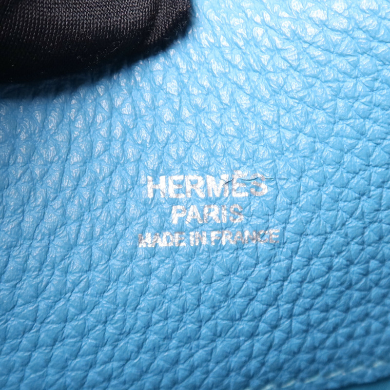 HERMES Clemence皮革So Kelly 26銀扣肩背袋Turquoise-5
