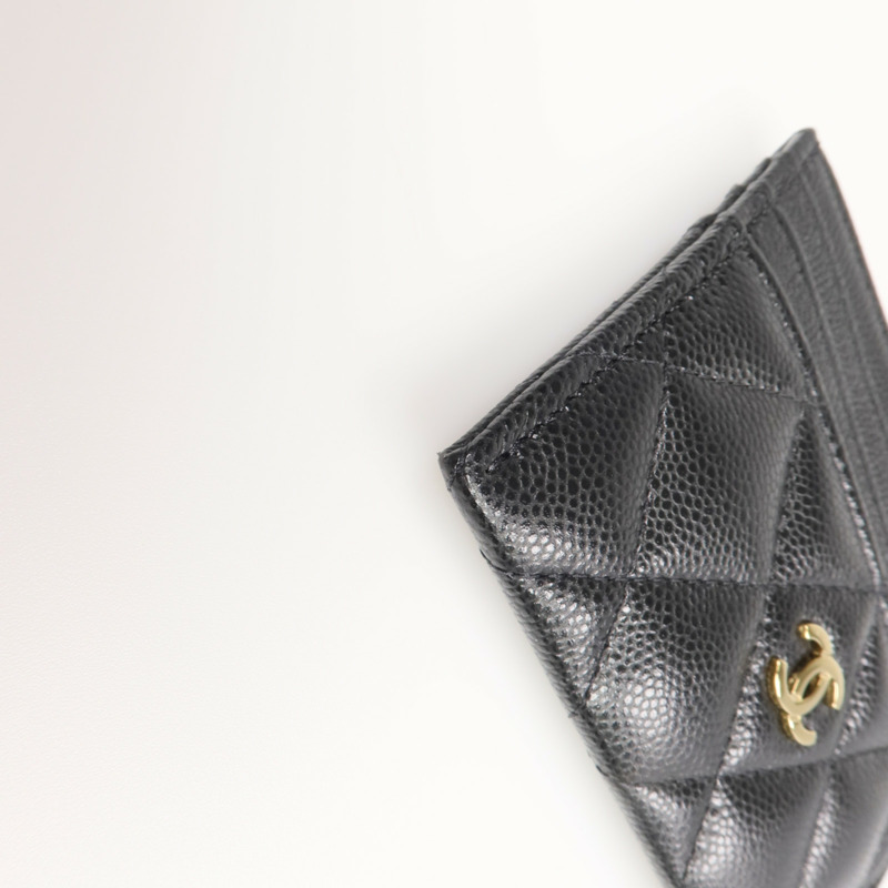 CHANEL 牛皮皮革Card Holder金扣卡片套-7