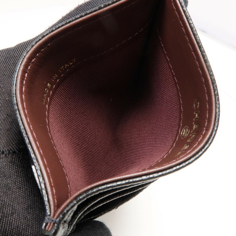 CHANEL 牛皮皮革Card Holder金扣卡片套-10