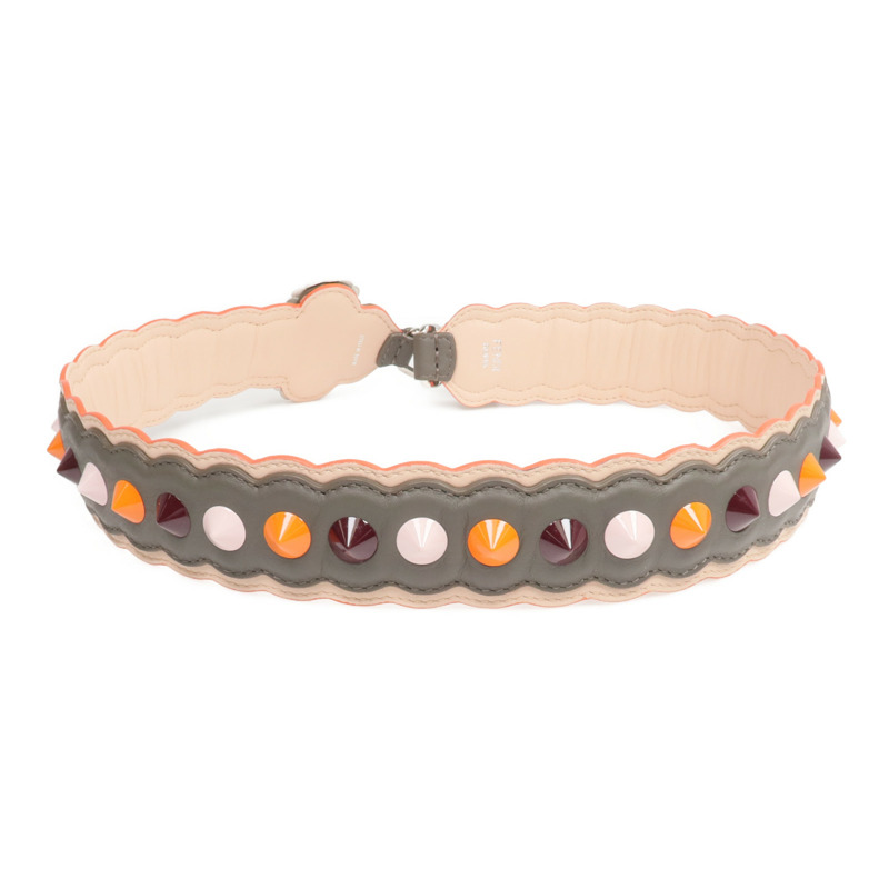 FENDI 牛皮皮革Shoulder Strap銀扣肩背帶-2