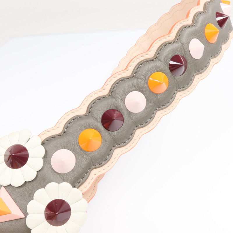 FENDI 牛皮皮革Shoulder Strap銀扣肩背帶-7