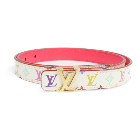 LOUIS VUITTON Monogram Multicolore Belt金扣皮帶