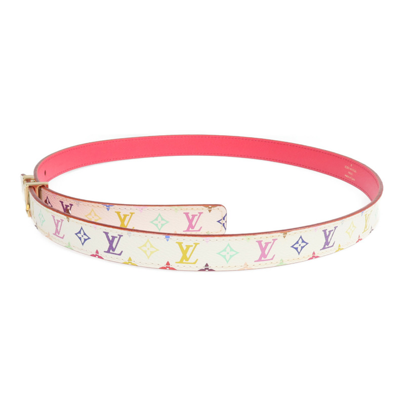 LOUIS VUITTON Monogram Multicolore Belt金扣皮帶-2